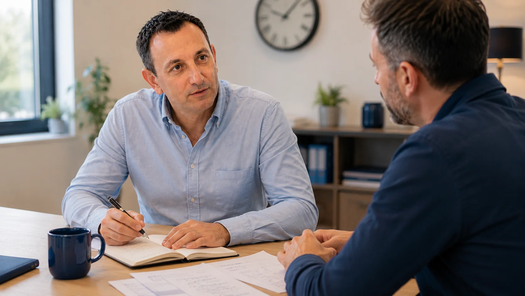 Laurent, consultant CAP IA, à l'écoute d'un dirigeant : on part de l'organisation et du temps, jamais d'un outil.